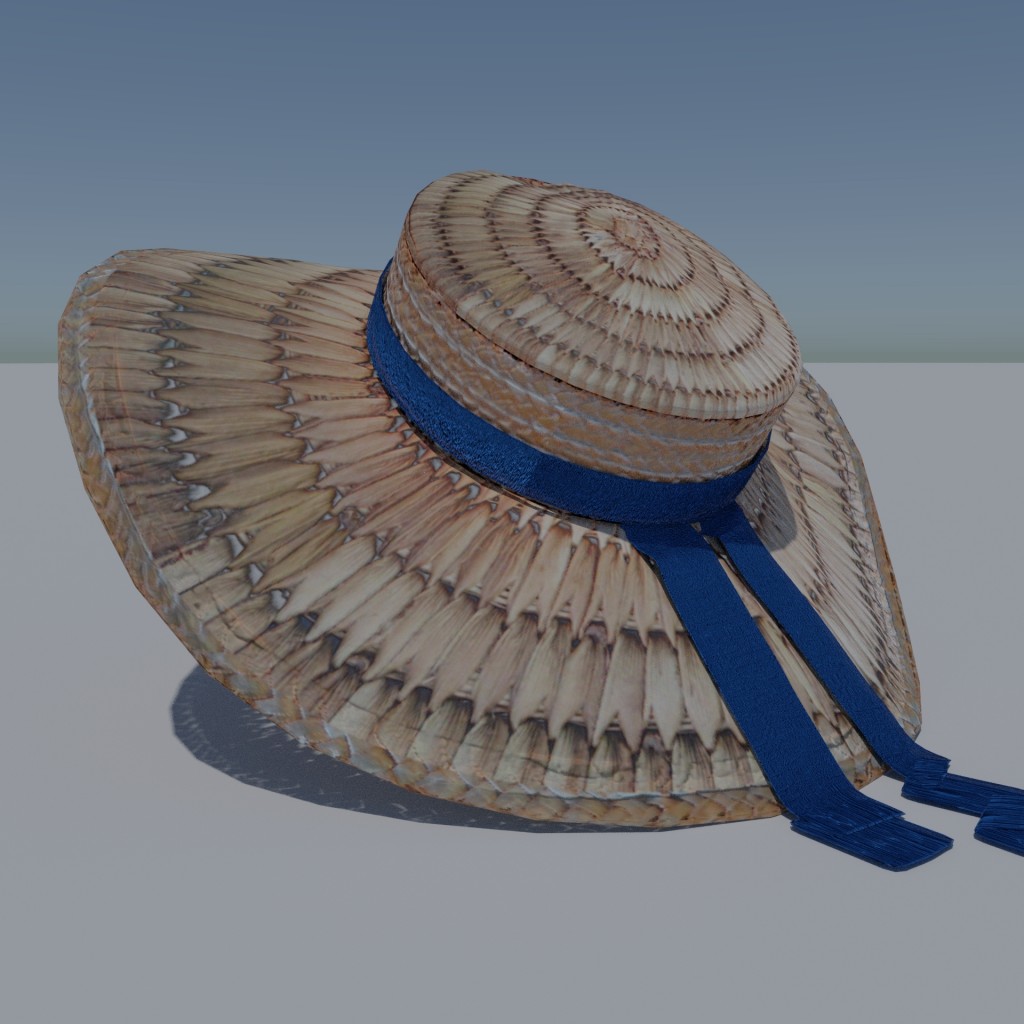 Straw-Hat with 2 Shape-Keys preview image 2